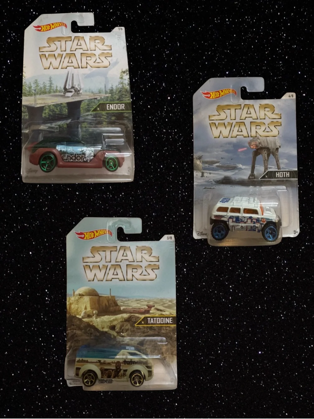 🛍️2/$20 item: Bundle Of 3 Hot Wheels Star Wars Vehicles